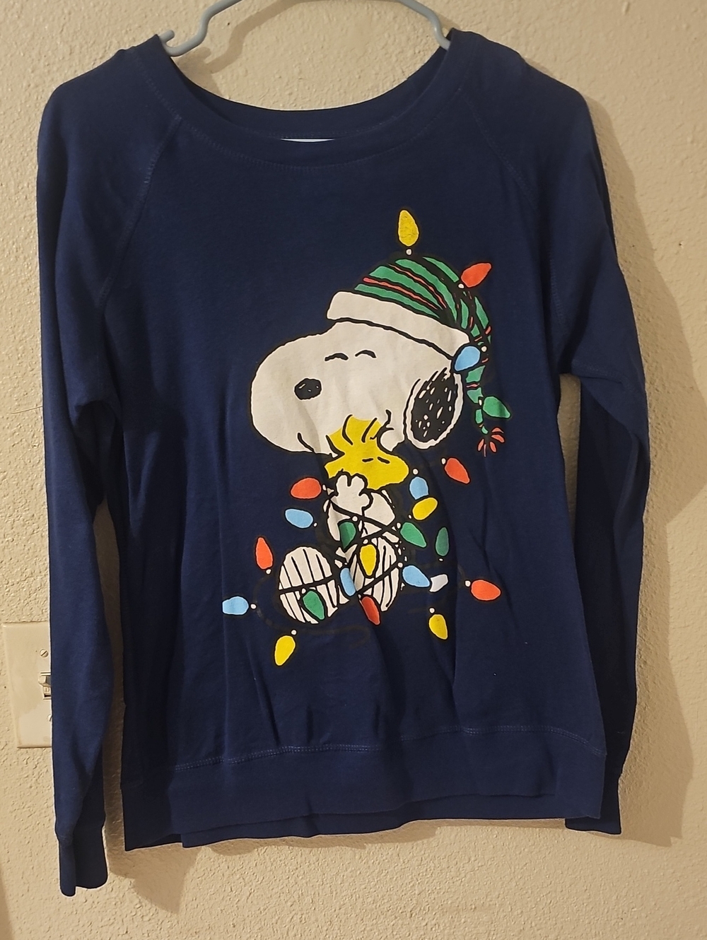 2 In 1!! Women's Reversible Navy Snoopy Holiday Sweatshirt